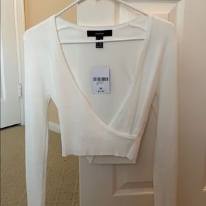 Forever 21 cropped wrap long sleeve